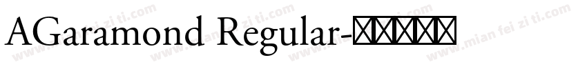 AGaramond Regular字体转换